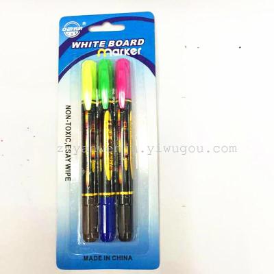 3 double color white board pen