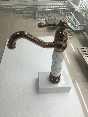 Guangdong rose gold plating polishing the entirecopper tape drill luxury European style faucet