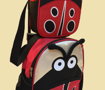 The New Seven Star Ladybug rust flower animal shape children's school children pull bag bag
