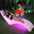 Outdoor Casual Plastic Beach Recliner Multifunctional Fishing Bed for Lunch Break Remote Control Colorful Color Changing
