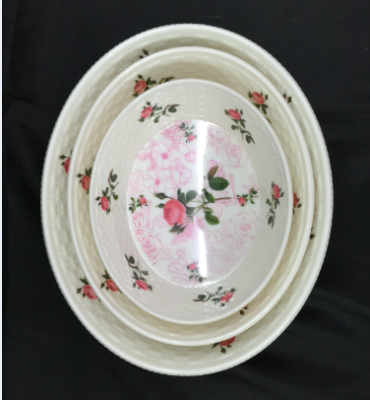 Pan mi-amine tableware imitation porcelain bowl fruit tray tray dish dish stock manufacturers direct sales