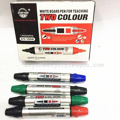 Two headed white board pen 1008 mark pen can be wiped