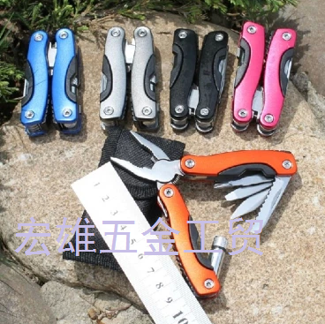 Hongxiong Industry and Trade Factory Direct Sales Multi-Function Pliers Outdoor Camping Tool Clamp Multipurpose Pliers Multi-Function Folding Pliers