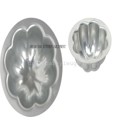 Small cake mould die tip plum shallow half round