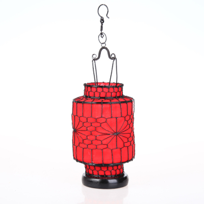 Iron hand woven red decorative lamp pendant
