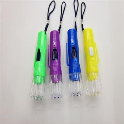 LED plastic flashlight flashlight flashlight gifts transparent head manufacturers selling 9168