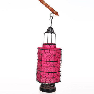 The traditional culture of classical small iron hanging woven lamp