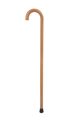 Lifeng european-style curved bamboo and wood umbrella crutches for the elderly walking aid hiking staff