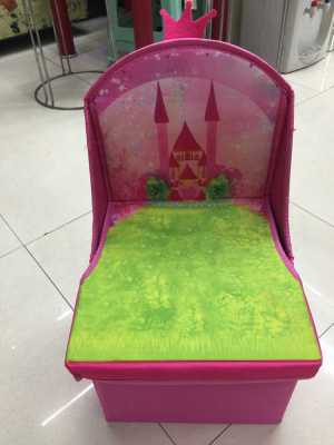 Cartoon children back stool stool chair folding stool baby toy can sit Oxford cloth storage box