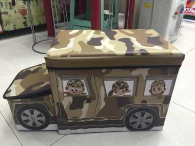 Large stool waterproof car Siamese storage stool children toy storage box folding stool sitting shoes