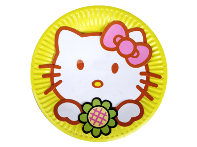 The new 12 paper plates are made of paper handmade stickers.