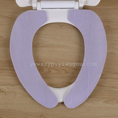 Plain color plus size paste type toilet pad  thin section electrostatic adsorption cover 
