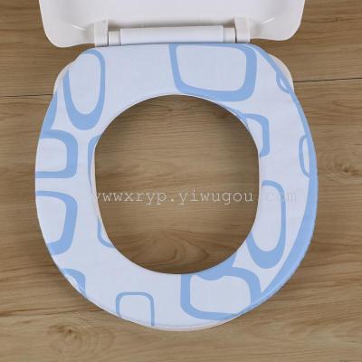 Toilet seat PVC soft seat waterproof and thick wooden sponge toilet seat cushion