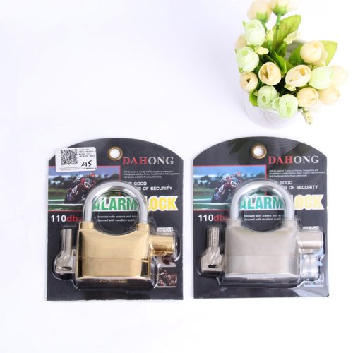 aluminum alloy bronze golden alarm padlock waterproof anti-theft outdoor security amazon limited time promotion