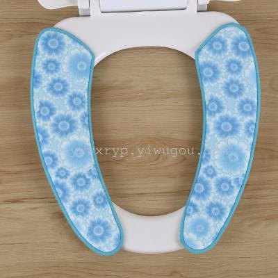 Flannel paste toilet pad warm paste toilet cushion can be repeatedly washed