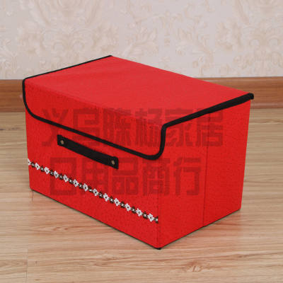 Non-woven multi-functional storage box rural wind storage box folding storage box cy-10