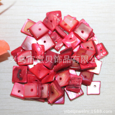 [YiBei Coral] Natural shell freshwater shellfish 8*8mm rule sheet accessories wholesale
