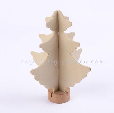 DIY Christmas tree parts of the children's DIY hand painted wooden Christmas tree