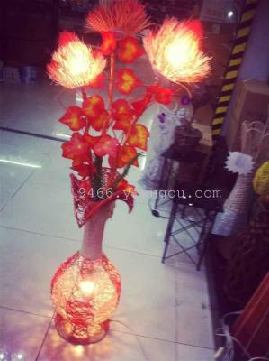 Direct manufacturers of modern garden Maple fruit cane floor living room bedroom light rattan vase landing lamp