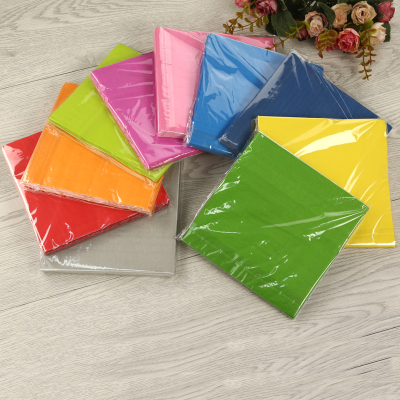 Factory outlets children's party napkins pure color napkin birthday party tissue
