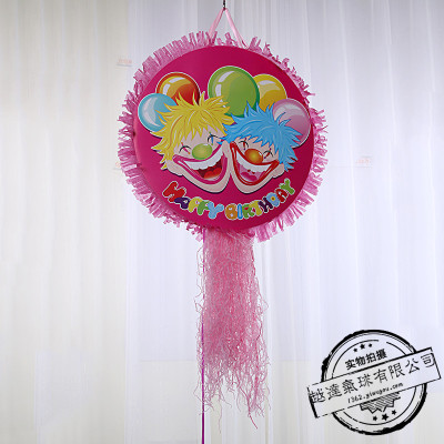 Love round Paper Birthday Party Layout Candy Color Balloon Pattern Color Paper Bag