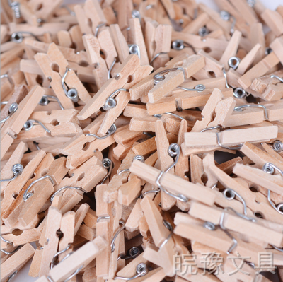 2.5cm color / mono Mini wooden clip clip DIY logs a packet of 100