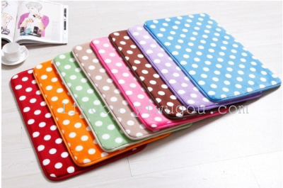 Fashion boutique wave flannel bathroom carpet slow rebound super absorbent pad