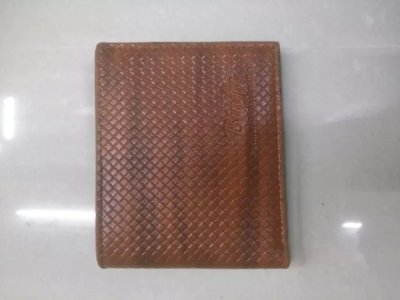 Fine 10 yuan shop men's leather purses slimming wallet folding wallet