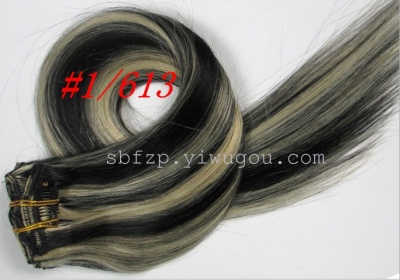 Real hair extensions of shenbang wig Real hair clip Real life hair clip #1/613