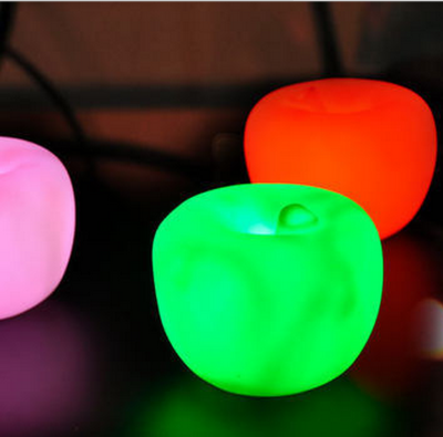 Christmas Hot Selling Colorful Apple Small Night Lamp Christmas Night Lights Small Night Lamp Christmas Gift
