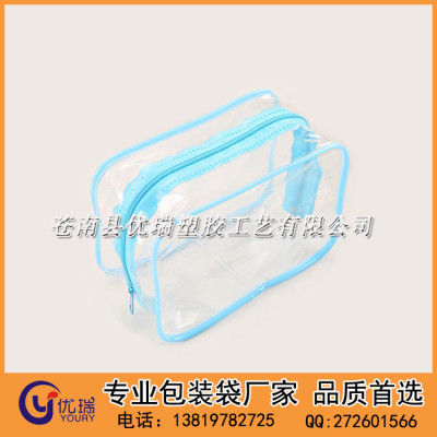 Transparent PVC travel toiletry bag PVC cosmetic bag.