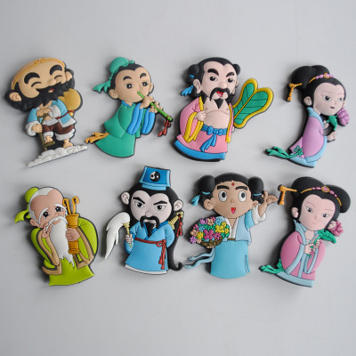 PVC fairy tale characters with flowers like   Crossing the Sea soft series refrigerator can be customized