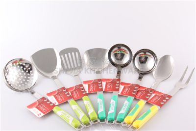 No magnetic 3 cm double color clip handle kitchen utensils series