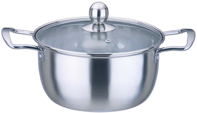 Stainless Steel Glass Lid Soup Pot Couscous Pot Soup Pot Export Gift Pot