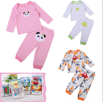 Baby's Cotton Suit Long-Sleeved T-shirt + Pp Trousers 0-1 Year Old Baby Thin Underwear 2 Suit