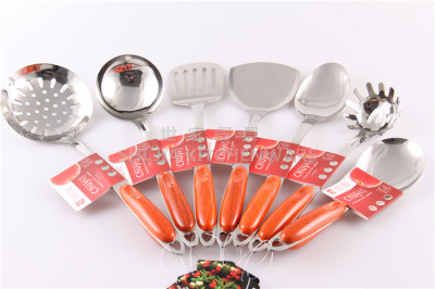 Orange handle stainless steel kitchen utensils series