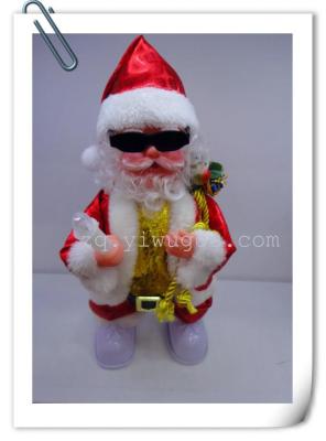 9123 new electric Santa Claus dancing belly shoes with lights Christmas decorations