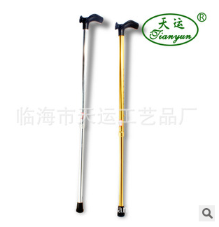 Tianyun Crafts Mountain Supplies Alpenstock Telescopic Fish Handle Stainless Steel 2 Crutches Walking Stick for the Elderly