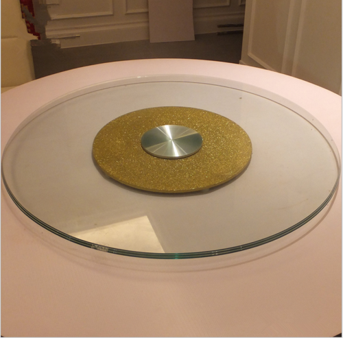 Factory Direct Sales Dining Table Tempered round Table Glass Electric Glass Turntable