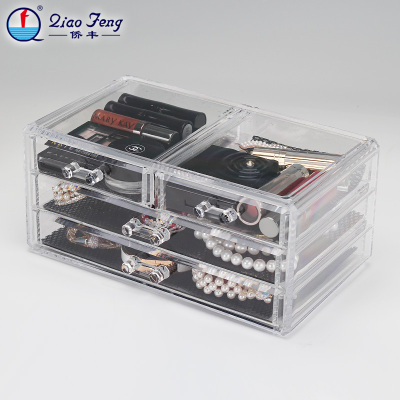 Qiao feng three-level drawer cosmetics box jewelry box bathroom box 1005-2.