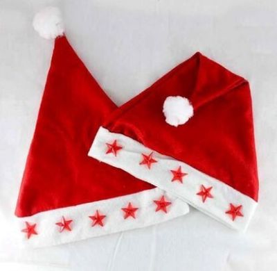 Electronic Hat Light Hat Adult Children Santa Hat Christmas Electronic Five Star will Shine with Lights Santa Hat