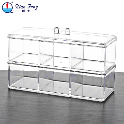 Qiao feng transparent crystal base cosmetic case/jewelry box/bathroom storage box sf-1172