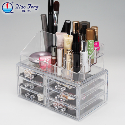 Qiao feng cosmetic case jewelry box color makeup tool transparent base sf-1156