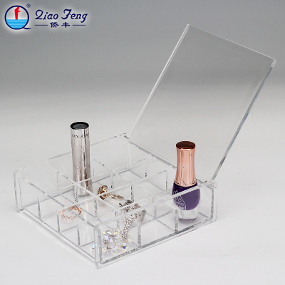 Qiao feng cosmetics box lipstick holder transparent crystal finishing box birthday gift sf-1026