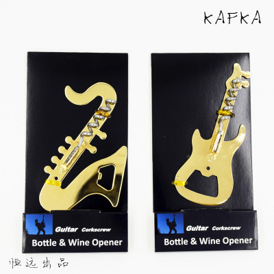 Guitar instrument Saggers beer bottle opener wine bottle opener opener