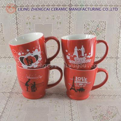 Valentine ceramic cups gift ceramic coffee mugs promotional mug