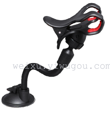 Hose holder (suction cup, double clip) on board mobile phone