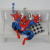PVC blue and red spider man handsome fashion vivid three-dimensional soft key pendant factory
