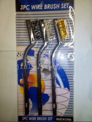 3pc7-Inch Wire Brush Mini Brush Small Toothbrush Wire Wheels Grinding Brush Rust Removal Brush Hardware Tools Welding Brush