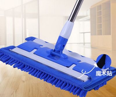 Creative stainless steel, the Multi - function Chenille mop wooden floor lazy splint mop flat rotating mop